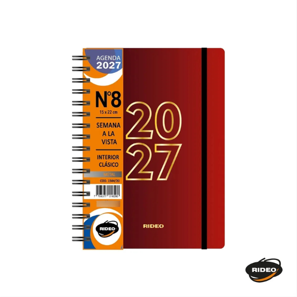 Producto - Agenda 2027 N8 Semanal Rideo Metal - 7