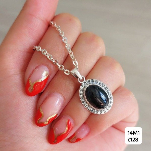 Producto - Conjunto gota piedra onix