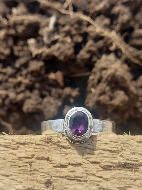 Producto - Anillo Amatista faceteada 17 mm