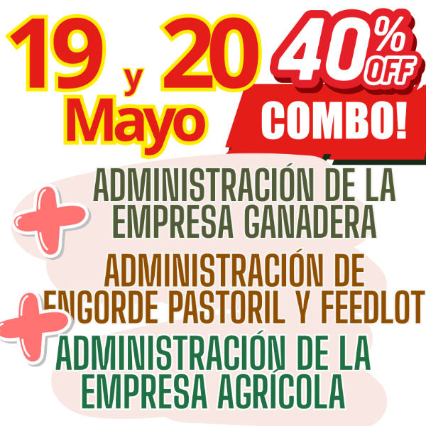 Producto - COMBO 3 CURSOS: Admin Ganadera + Engorde Pastoril y Feedlot + Admin Agrícola