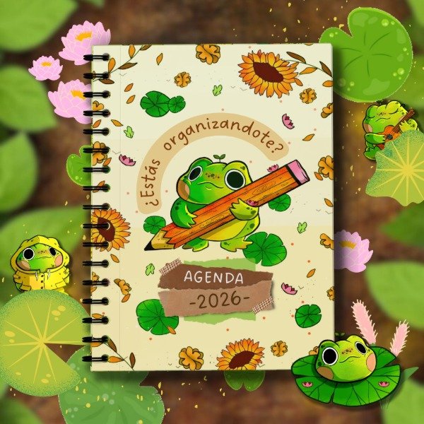 Producto - Agenda Perpetua 2026 Ilustrada 'Ranita Organizada'