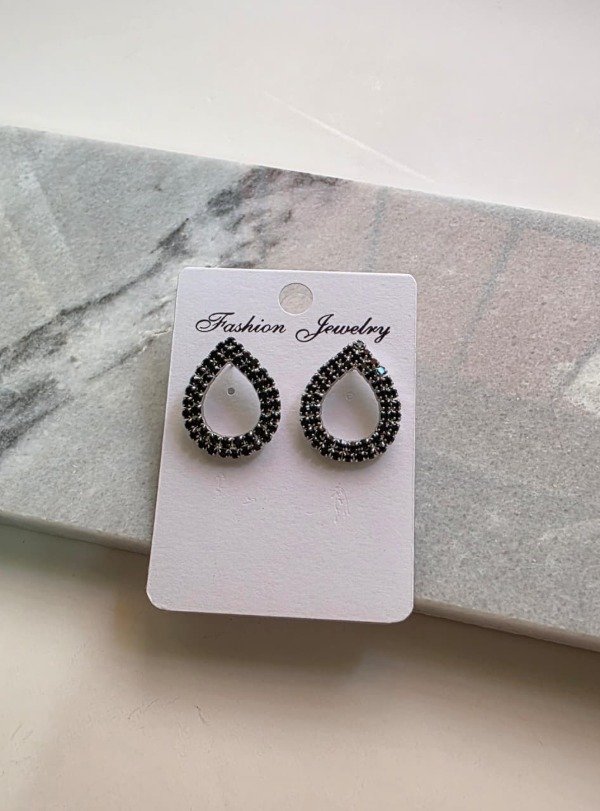 Producto - Aros Strass Negro