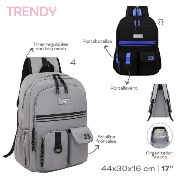 Producto - MOCHILA 17" ESPALDA TRENDY "SET GOALS AND..