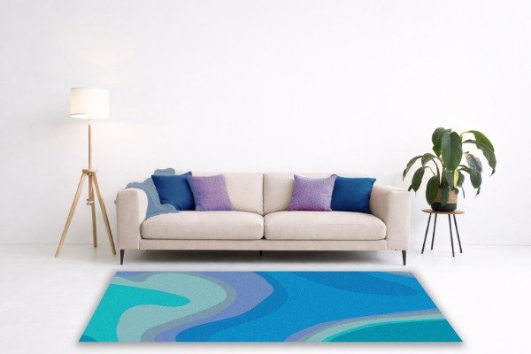 Producto - Alfombra tufting personalizable MAR diseño abstracto a medida