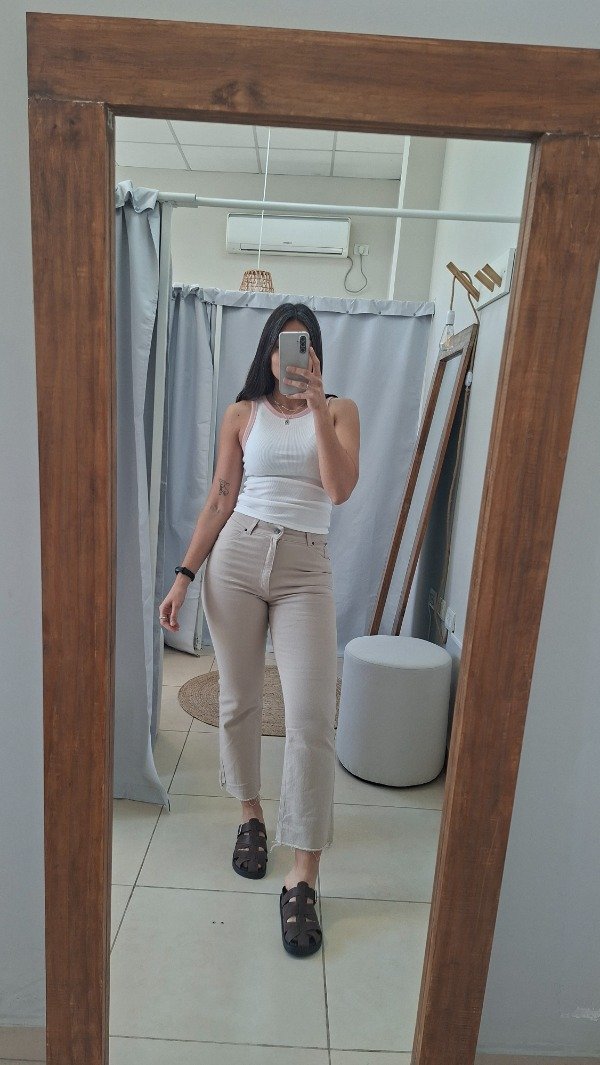 Producto - Recto cropped DONNA beige - 0