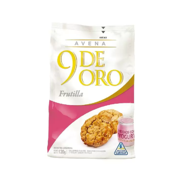 Producto - Galletas avena con frutilla - 9 de Oro