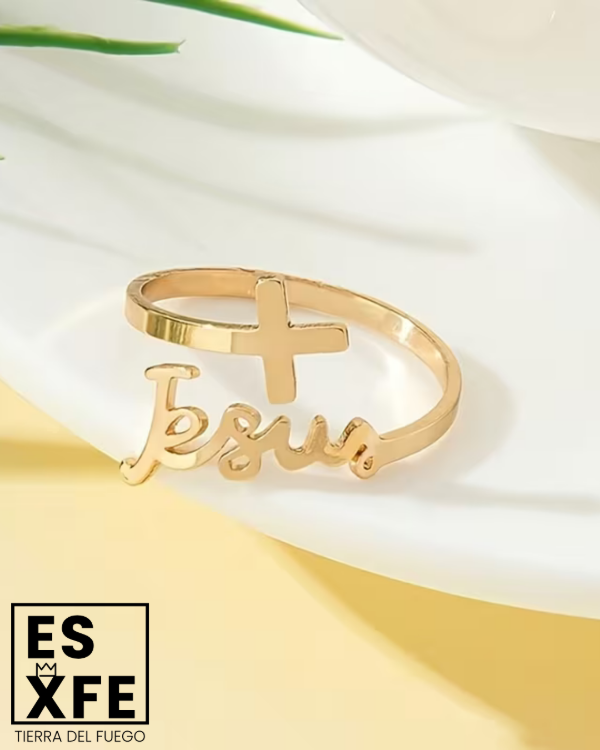 Producto - Anillo Jesús y cruz