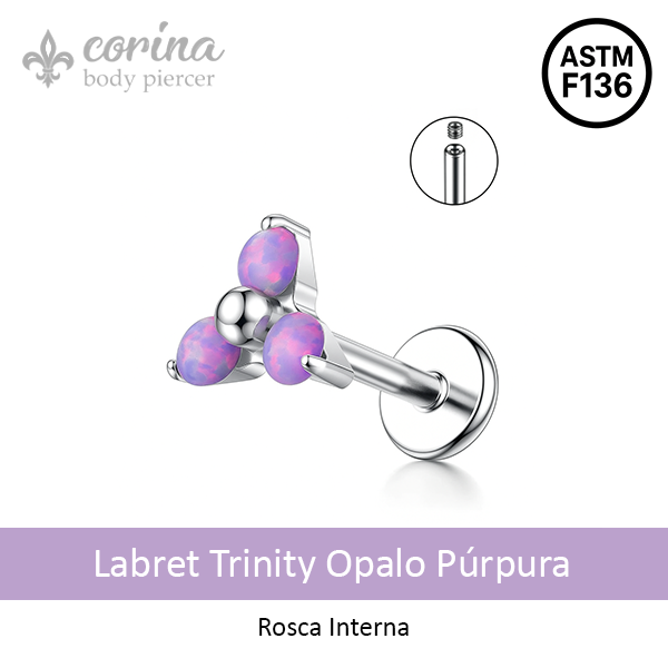 Producto - Labret Trinity Opalo Púrpura