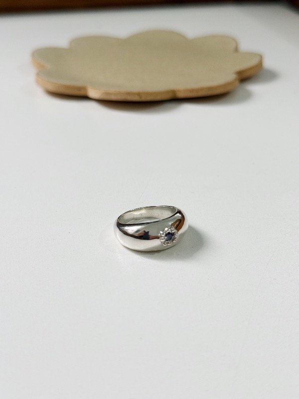 Producto - Anillo bombée fleur - 4