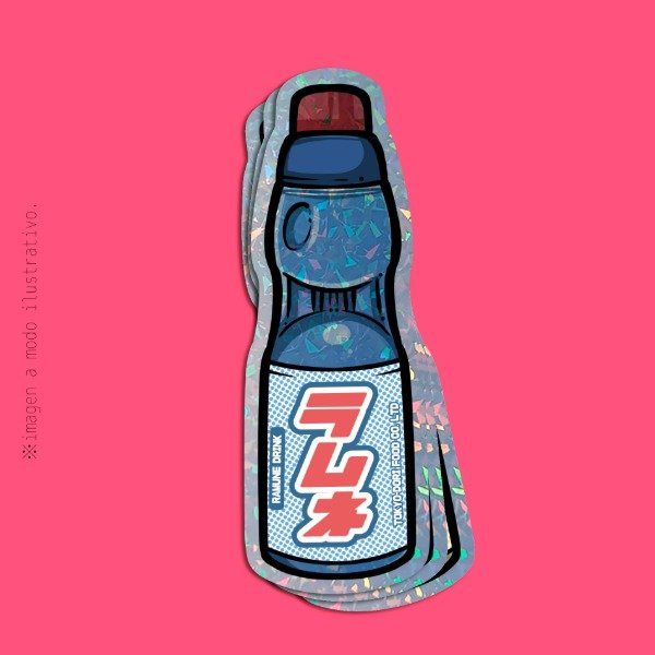 Producto - Sticker Holográfico Ramune Azul