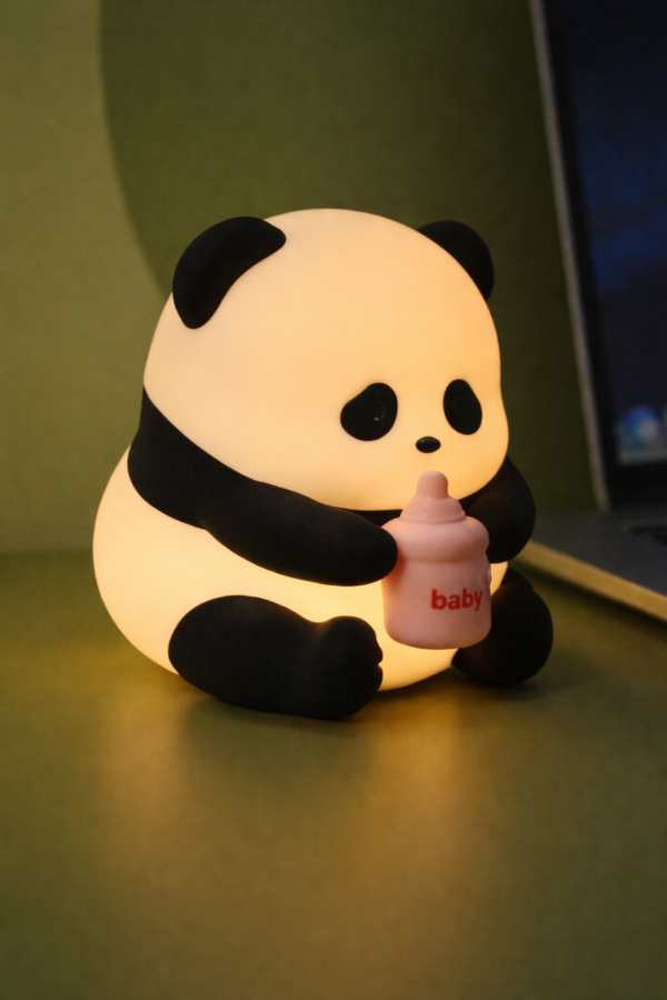 Producto - Velador Silicona RGB Panda Sentado