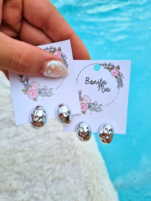 Producto - AROS CHUNKY MEDIO OVALO PLATEADO