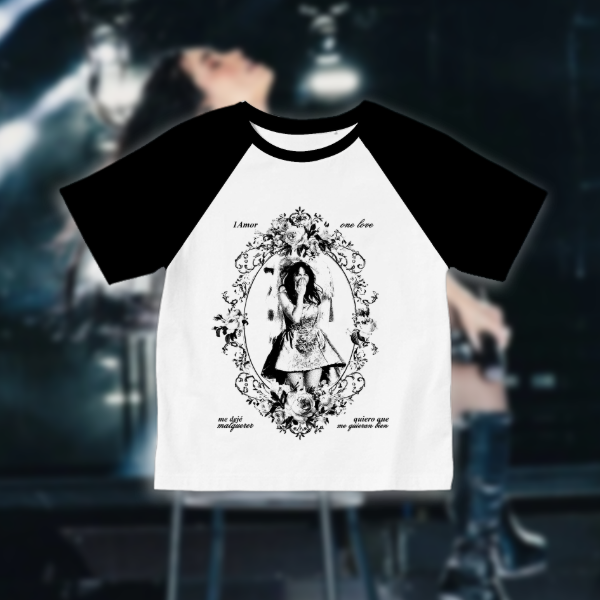Producto - BABY TEE RANGLAN 1AMOR ROSAS