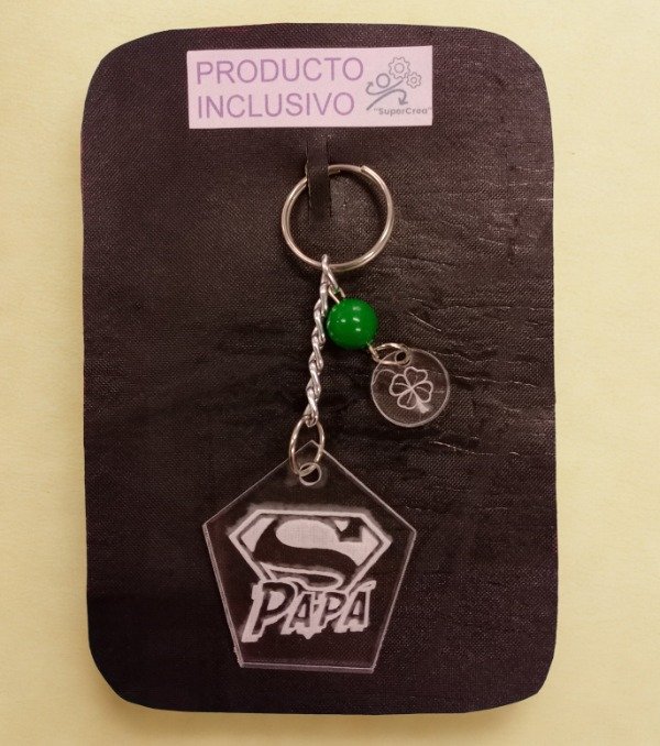 Producto - 100 Llaveros 3,5cm con dije extra y piedrita