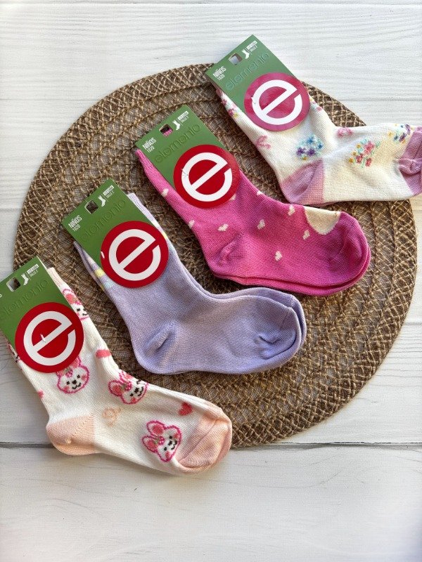 Producto - MEDIAS MEDIA CAÑA ELEMENTO NIÑOS - TALLES 1 Y 2