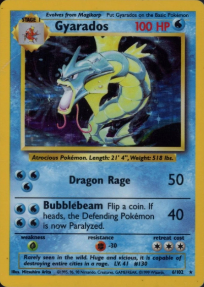 Producto - Gyarados 6/102 Base Set Unlimited HOLO