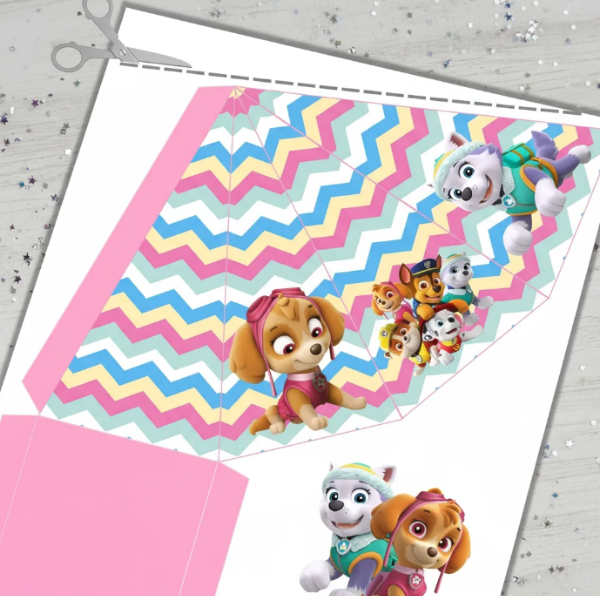 Producto - Caja Imprimible Pirámide Skye y Everest Paw Patrol - 3