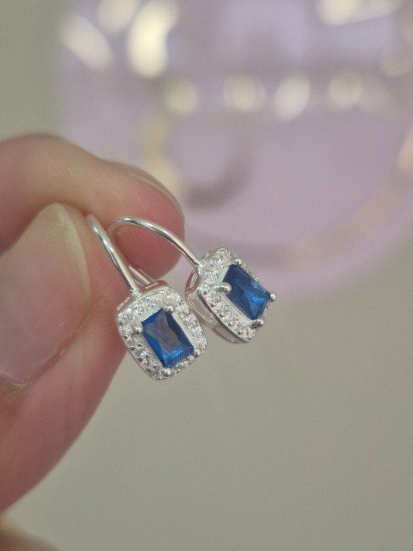 Producto - Aros piedra azul