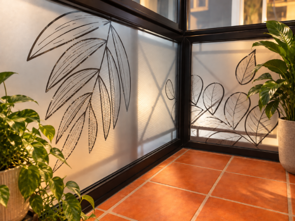 Producto - Vinilo esmerilado en cerramiento balcon - 1