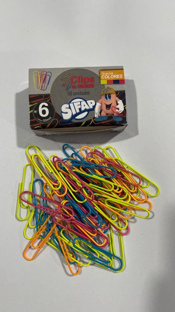 Producto - Clips de colores N4 x80u y N6 x50u