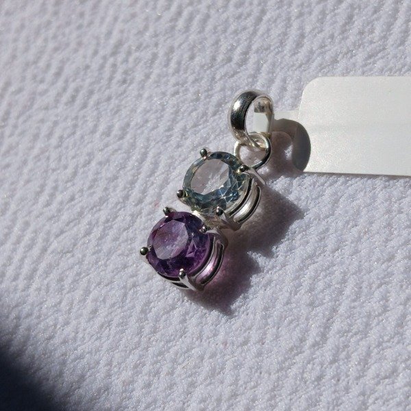 Producto - Dije Plata 925 con amatista y topacio claro - 7