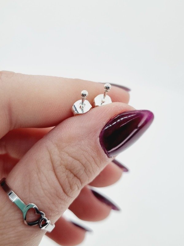 Producto - Aros acero blanco pasante bolita plat micro/mini/med/gde