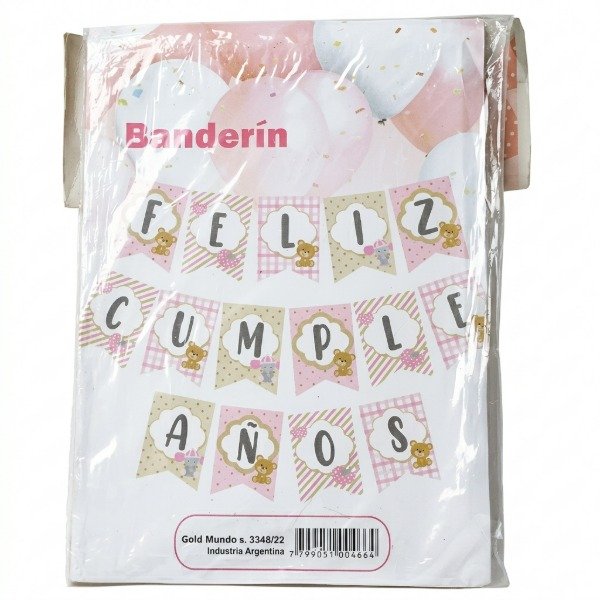 Producto - Banderin feliz cumpleaños con ositos - 1