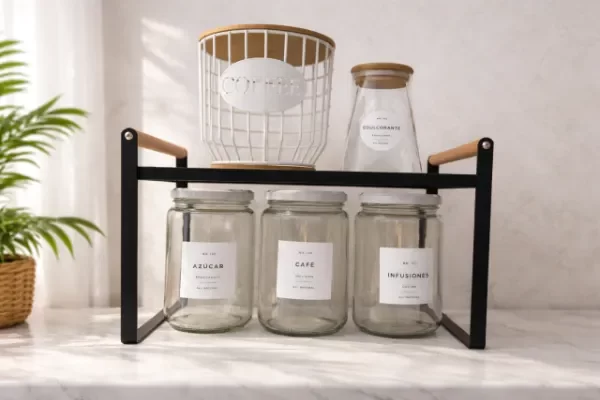 Producto - FRASCOS DE VIDRIO CON NEGRO O BLANCO ETIQUETAS