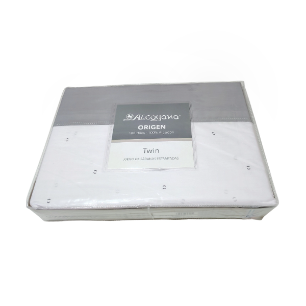 Producto - Sábanas Twin Alcoyana Origen Kit gris
