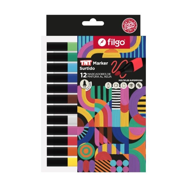 Producto - MARCADOR PINTURA AL AGUA TNT X12 - 0