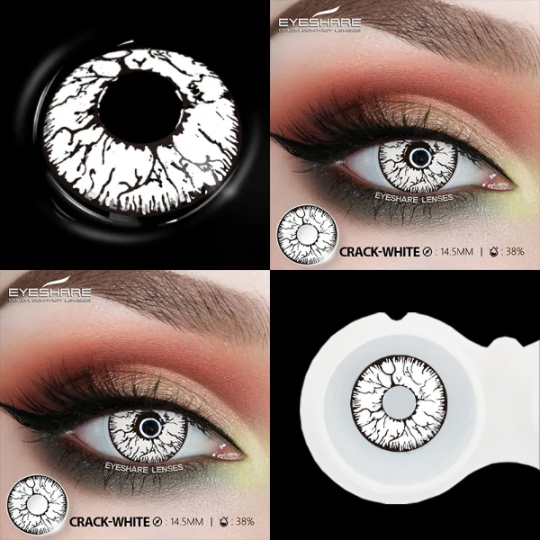 Producto - Pupilentes fantasia blancos white crack
