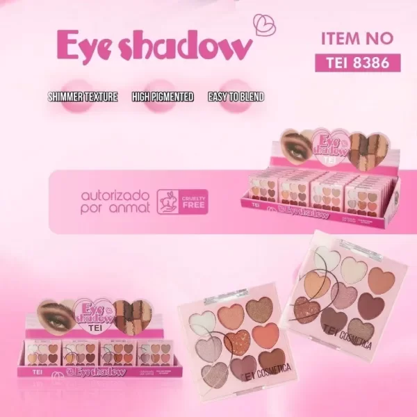 Producto - PALETA DE SOMBRAS CORAZONES X9 - TEI