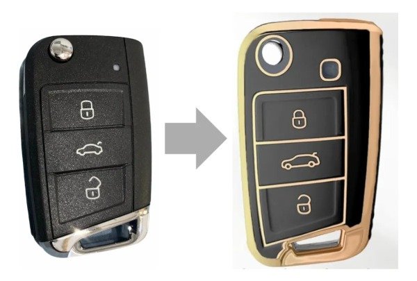 Producto - FUNDA TPU VIRA DORADA VW NIVUS VIRTUS POLO T-CROSS TAOS 3 BOT