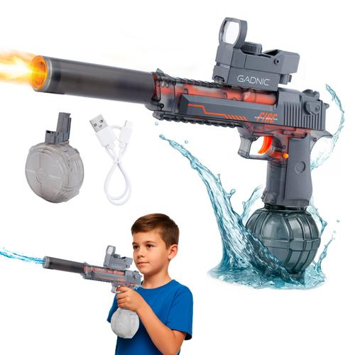 Producto - Pistola De Agua Automatica c/luz led fuego -capacidad 500ml -alcance 10mts -disp