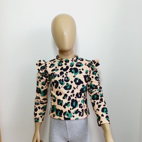 Producto - REMERA MINI WAFFLE - ANIMAL PRINT