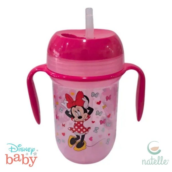 Producto - Vaso Antiderrame Bombilla de Silicona con Asas 250 ml Minnie Disney Natelle