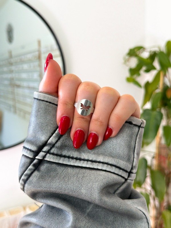 Producto - Anillo acero quirúrgico mariposa calada