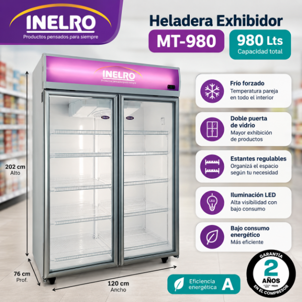 Producto - HELADERA EXHIBIDORA INELRO MT-980 - 980 LITROS