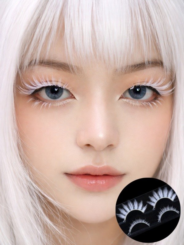 Producto - Pestañas Blancas Fantasy (Superior + Inferior)