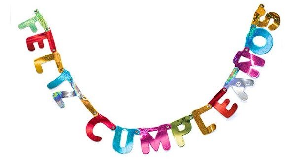 Producto - BANDERIN FELIZ CUMPLE HOLOGRAFICO