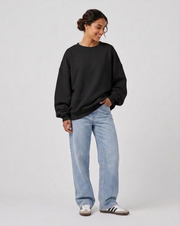 Producto - Buzo cuello redondo - Over -Negro - 3