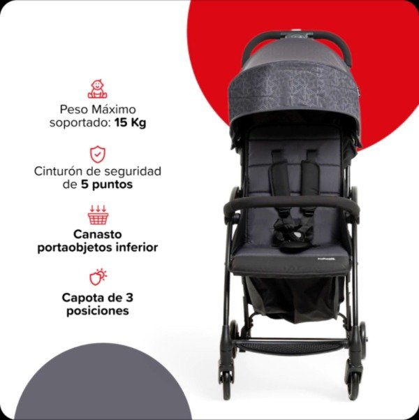 Producto - Cochecito Compacto FOLDY Bebesit Gris