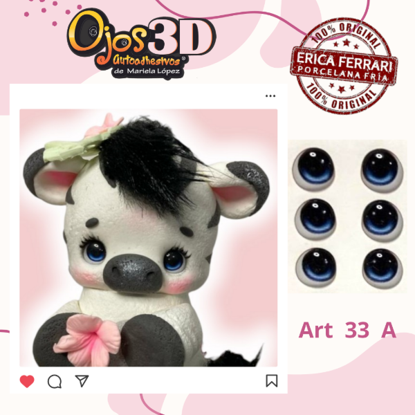 Producto - Ojito 3D art 033 Erica Ferrari AZULES