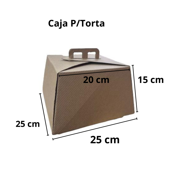 Producto - Caja Para Torta Kraft 25x25 x1