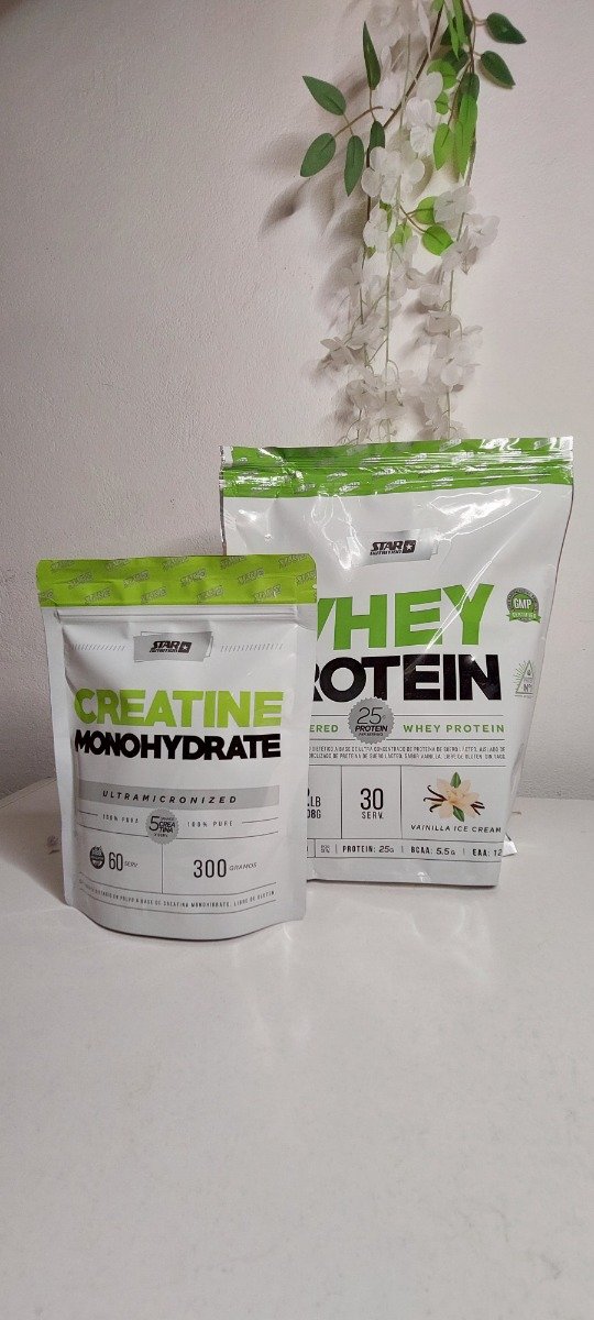 Producto - combo proteina + creatina star nutrition