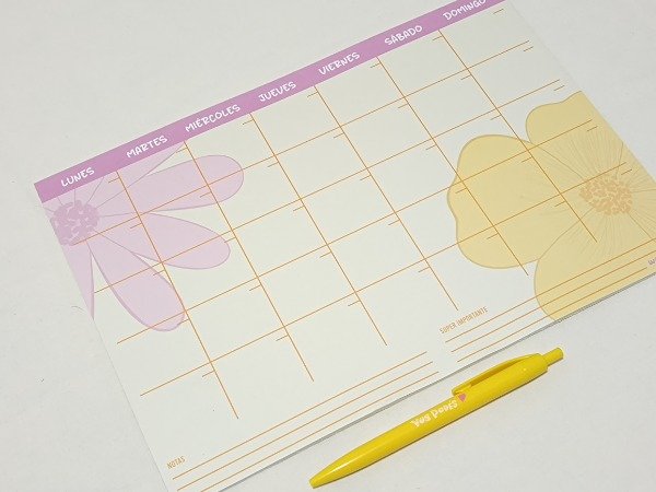 Producto - Planner mensual Big flower