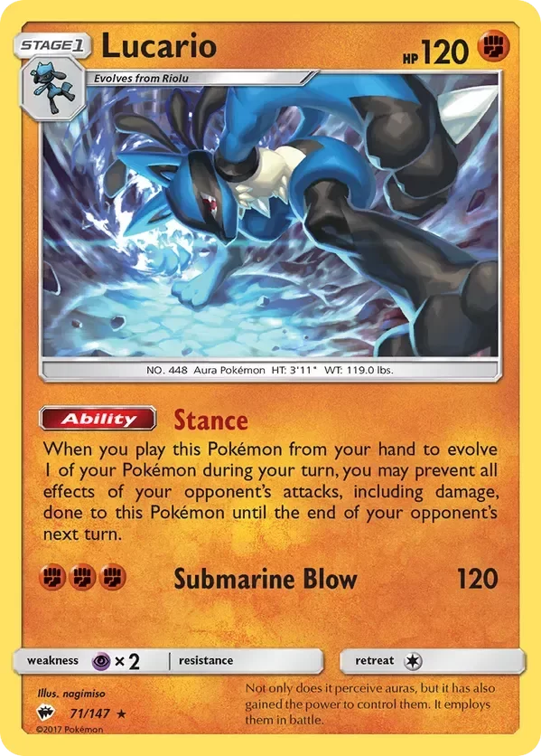 Producto - Lucario - 71/147 - Burning Shadows Theme Deck Exclusive