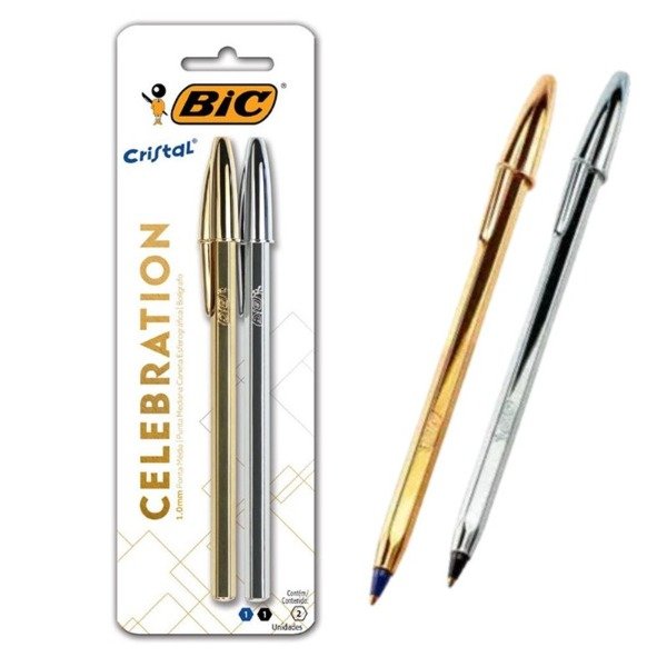 Producto - Bolígrafo cromado BIC Celebration x 2