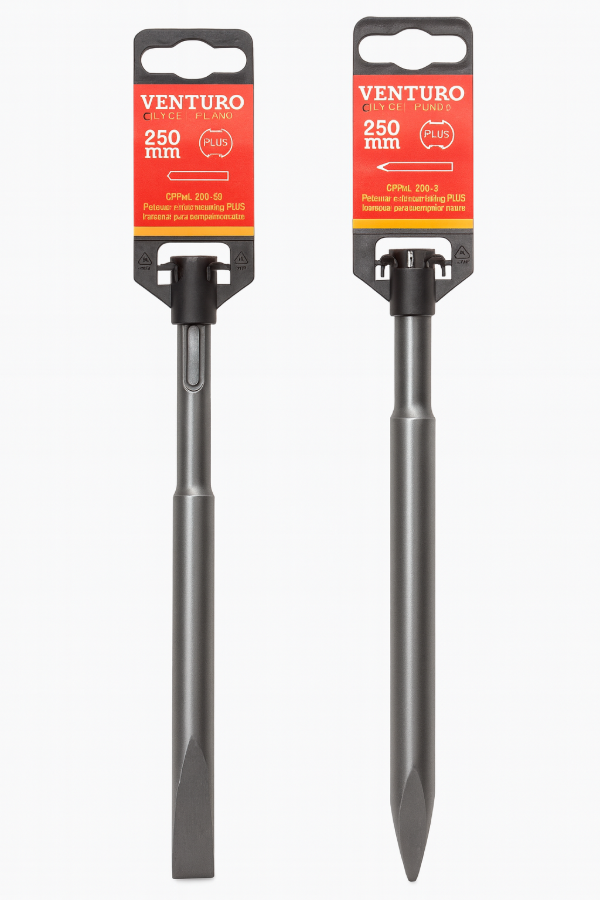 Producto - uego 2 Cinceles Punta Y Pala Venturo Aliafor Sds Plus Profesional