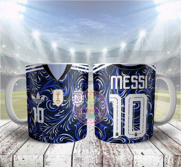 Producto - Plantillas Taza Argentina 2026 Suplente Camiseta Argentina Mundial Messi #T649